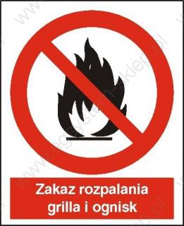EG-tablice „Zakaz rozpalania grilla i ognisk