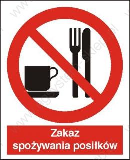 EG-tablice „Zakaz spożywania posiłków