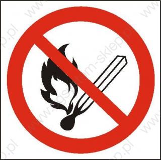 EG-tablice „Zakaz używania otwartego ognia