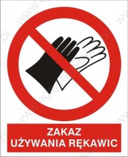 EG-tablice „Zakaz używania rękawic