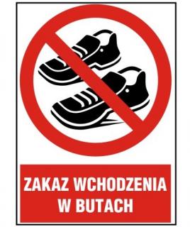 EG-tablice „Zakaz wchodzenia w butach#8221;