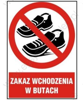 EG-tablice „Zakaz wchodzenia w butach