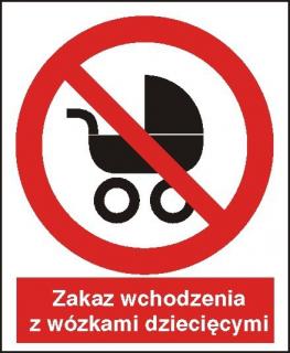 EG-tablice „Zakaz wchodzenia z wózkami dziecięcymi#8221;