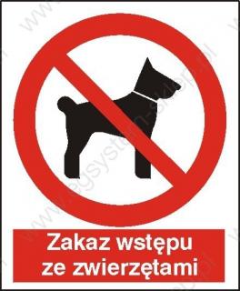 EG-tablice „Zakaz wstępu ze zwierzętami
