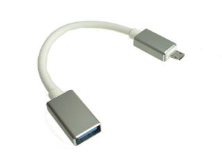 Kabel OTG: wtyk micro USB - gniazdo USB (20cm)