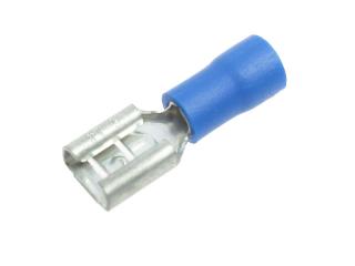 Konektor  izolowany żeński  6,3mm  niebieski (10szt)