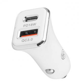 Ładowarka samochodowa USB QC3.0 2,4A + TYPE-C  18W