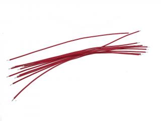 Pęczek kabli ocynowanych czerwony 15cm (10szt)