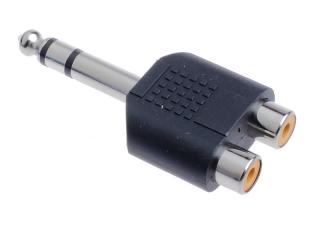 Przejście  Jack wtyk 6,3mm - 2x gniazdo RCA