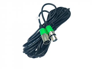 Przyłącze kabel gniazdo XLR- wtyk XLR zielony (10m)