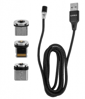 Przyłącze kabel USB - USB typ C USB-C micro Iphone magnetyczny 1,2m