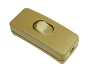 Włącznik przelotowy na kabel brązowy/złoty  PP11