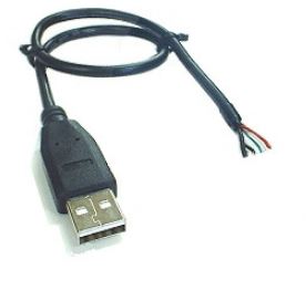 Wtyk USB TYP A  z przewodem 25cm