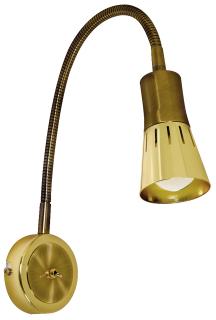 Candellux ARENA 91-84470 kinkiet lampa ścienna wysięgnik patyna-złoto 1x40W R50 E14 6,cm WM