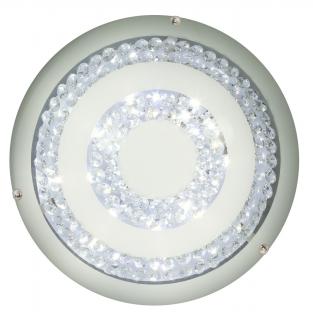 Candellux MONZA 14-75246 plafon lampa sufitowa klosz ze szkła giętego kryształki 1X16W LED 4000K 40 cm WM