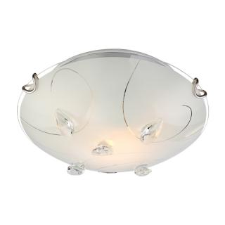 Globo plafon lampa sufitowa Alivia 40414-1 szklana z kryształkami 25cm WM