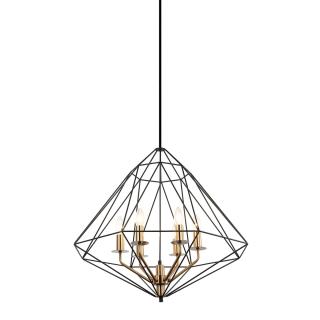 Italux Maresmo PEN-6369-6-BKBR lampa wisząca stal czarny złoty geometryczny E14 6x40W 65cm IP20 WM