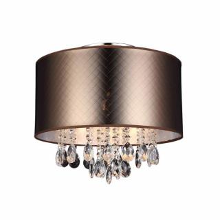 Italux plafon lampa sufitowa Motan MXM2047/3 brązowa z kryształami 40cm WM