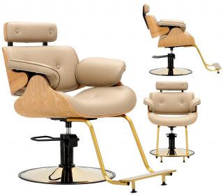 Fotel fryzjerski Ankara hydrauliczny obrotowy z podnóżkiem do salonu fryzjerskiego krzesło fryzjerskie produkt złożony