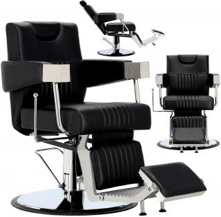 Fotel fryzjerski barberski hydrauliczny do salonu fryzjerskiego barber shop Agustín Barberking produkt złożony