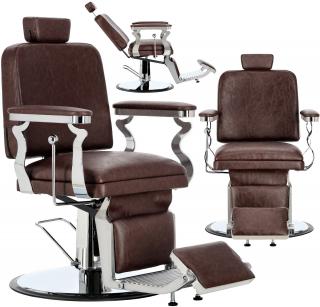Fotel fryzjerski barberski hydrauliczny do salonu fryzjerskiego barber shop Asher Barberking w 24H produkt złożony