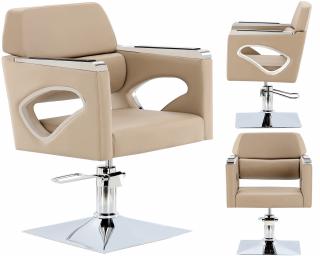 Fotel fryzjerski Bianka hydrauliczny obrotowy do salonu fryzjerskiego krzesło fryzjerskie produkt złożony