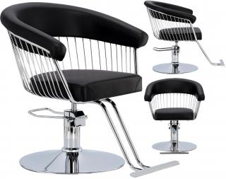 Fotel fryzjerski Zoe hydrauliczny obrotowy do salonu fryzjerskiego podnóżek krzesło fryzjerskie produkt złożony