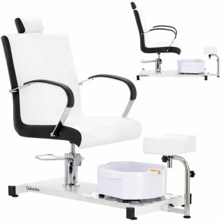 Fotel kosmetyczny do pedicure Luis z brodzikiem do moczenia stóp do salonu spa