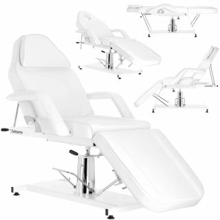 Fotel kosmetyczny Levi hydrauliczny obrotowy spa biały leżanka produkt złożony