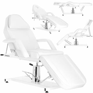 Fotel kosmetyczny Levi hydrauliczny obrotowy spa biały leżanka