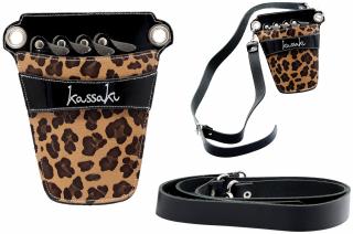 Kabura fryzjerska pas etui Kassaki Leopard