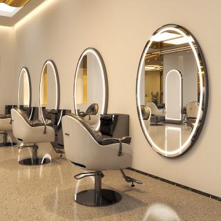 Konsola konsoleta fryzjerska barberska kosmetyczna lustro rama aluminiowa LED 150x90 PRO