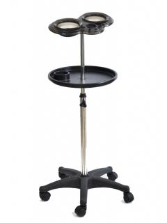 Pomocnik fryzjerski wózek stolik na kółkach do farbowania T0141-2 do salonu kosmetycznego stolik na statywie