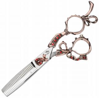 WOLF Degażówki nożyczki praworęczne 5,5 Elegant offset fryzjerskie do strzyżenia włosów do salonu linia Professional