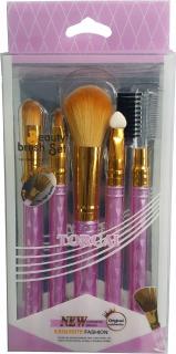 Zestaw 5 sztuk wielofunkcyjne kosmetyczne pędzle makijaż makeup fioletowy