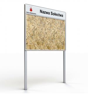 Tablica sołecka z szyldem 80x120 cm