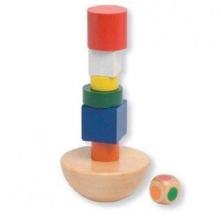 Balansująca wieża - drewniana gra logiczna
