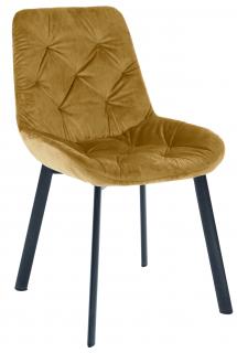Krzesło tapicerowane BERG velvet curry