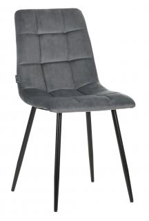 Krzesło tapicerowane BRUNO velvet ciemny szary