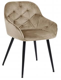 Krzesło tapicerowane LOREN velvet beżowy