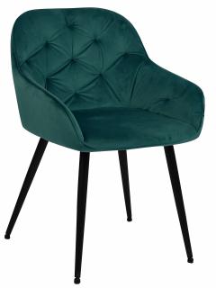Krzesło tapicerowane LOREN velvet turkus