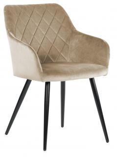 Krzesło tapicerowane MILTON velvet beżowy