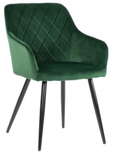 Krzesło tapicerowane MILTON velvet ciemny zielony
