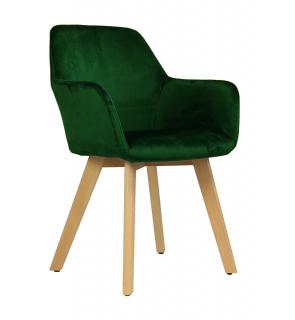 Krzesło tapicerowane MONACO velvet zielony