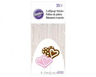 Patyczki białe do lizaków 15cm - 35szt.