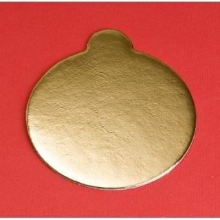 Podkładki złoto-srebrne papierowe grube do monoporcji 8cm - 100szt.