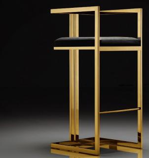 Hoker VEGAS złoty krzesło barowe