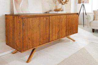 Komoda FINCA 150 cm, vintage, brązowe drewno sosnowe