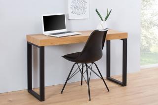 Konsola designerska DĄB BIURKO Biurko z metalową ramą w stylu vintage 120 cm