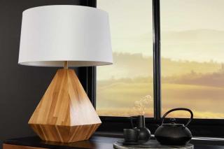 Lampa stołowa DIAMOND 65 cm drewno teak